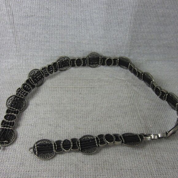 Concho Belt Women 40 Silver Medallion Western Cowgirl Country Stretch Large Boho main image 11